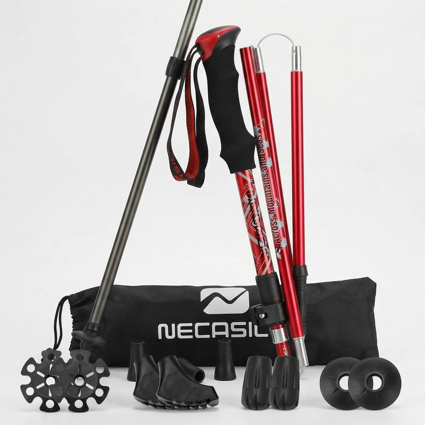Foldable Telescopic Trekking Pole Set - Summaris