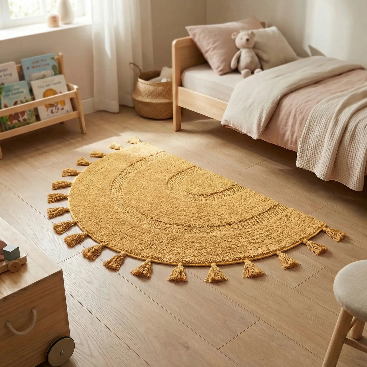 Half Circle Tassel Rug - Sunliar