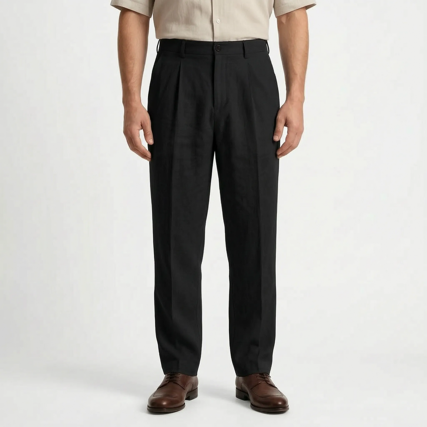 Relaxed Straight Leg Trousers - Brent