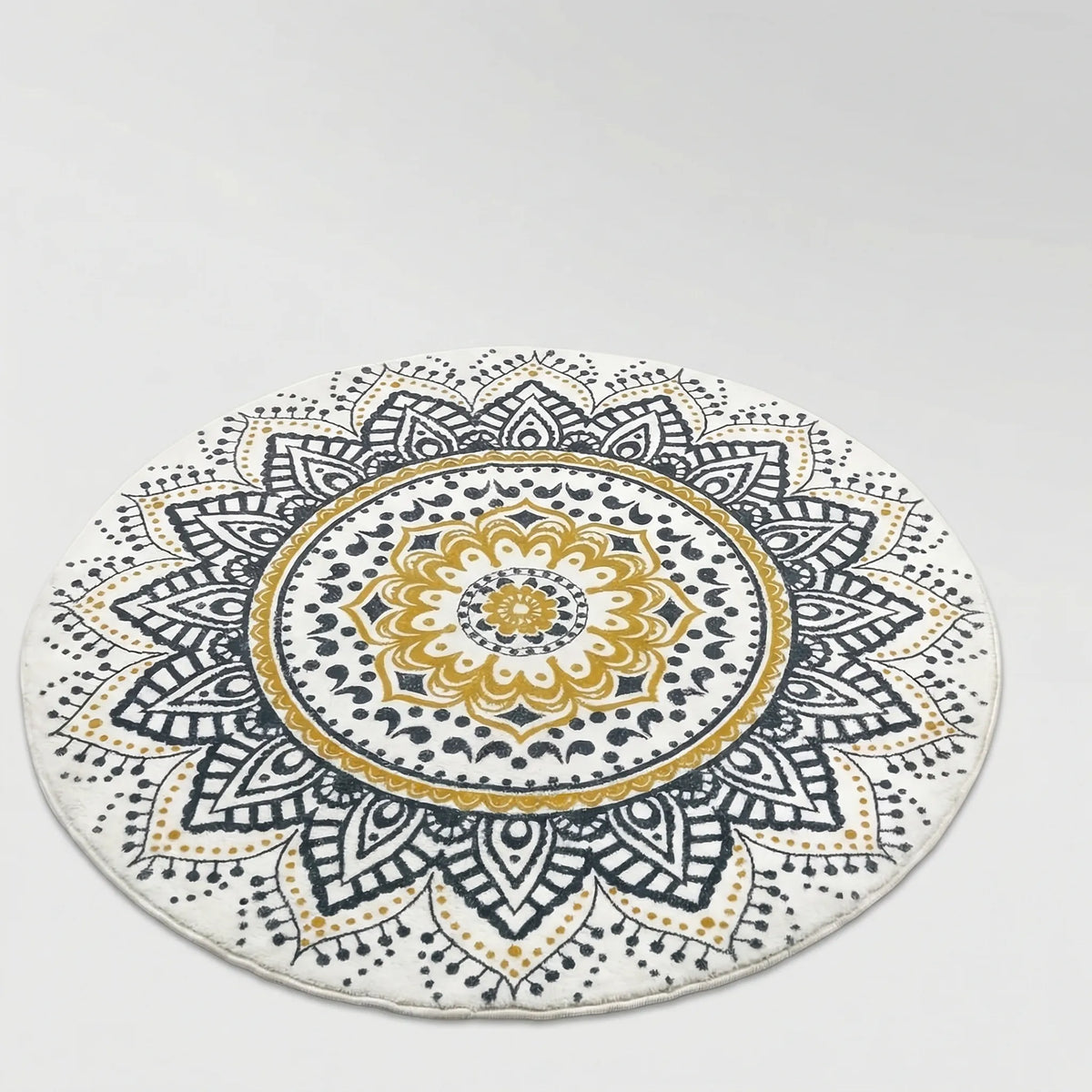Round Patterned Accent Rug - Mandavelle
