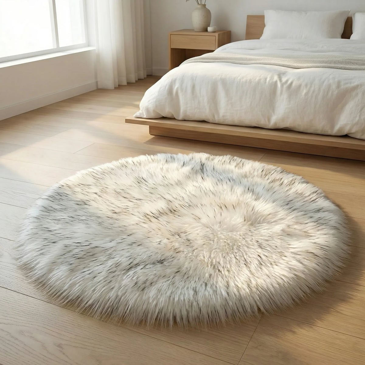 Round Plush Accent Rug - Plushio