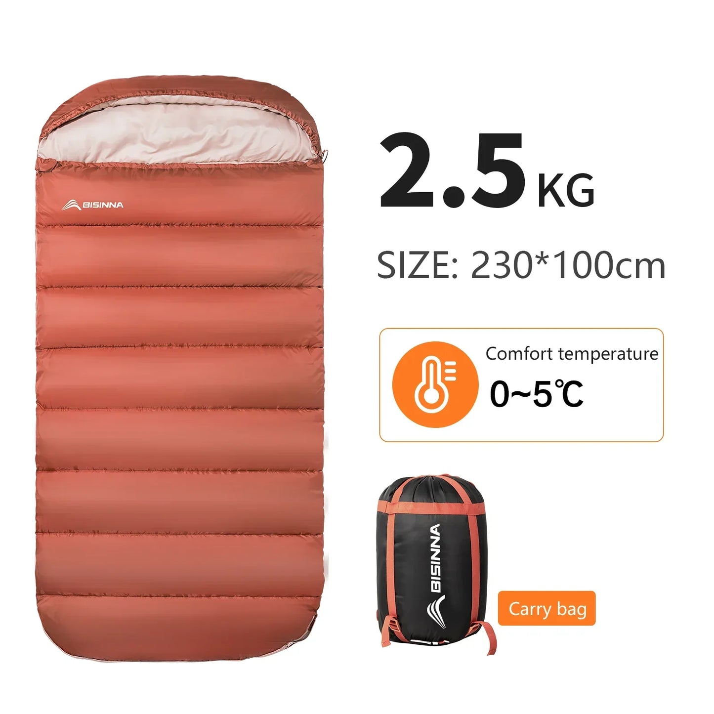 Wide-Cut 3-Season camping Sleeping Bag - Slumbrex
