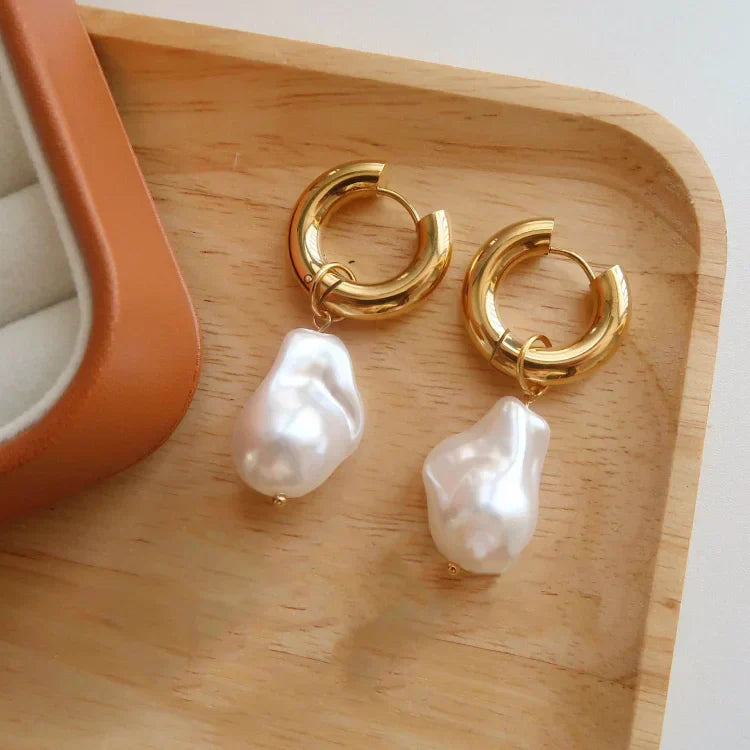 Baroque Pearl Earrings - Isadora-Nora Luxe