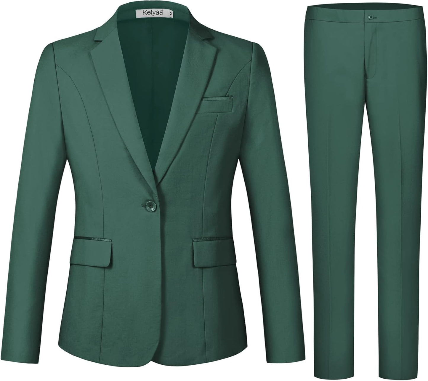 Blazer and Trousers Set - Verona-Dark Green-XS-Nora Luxe