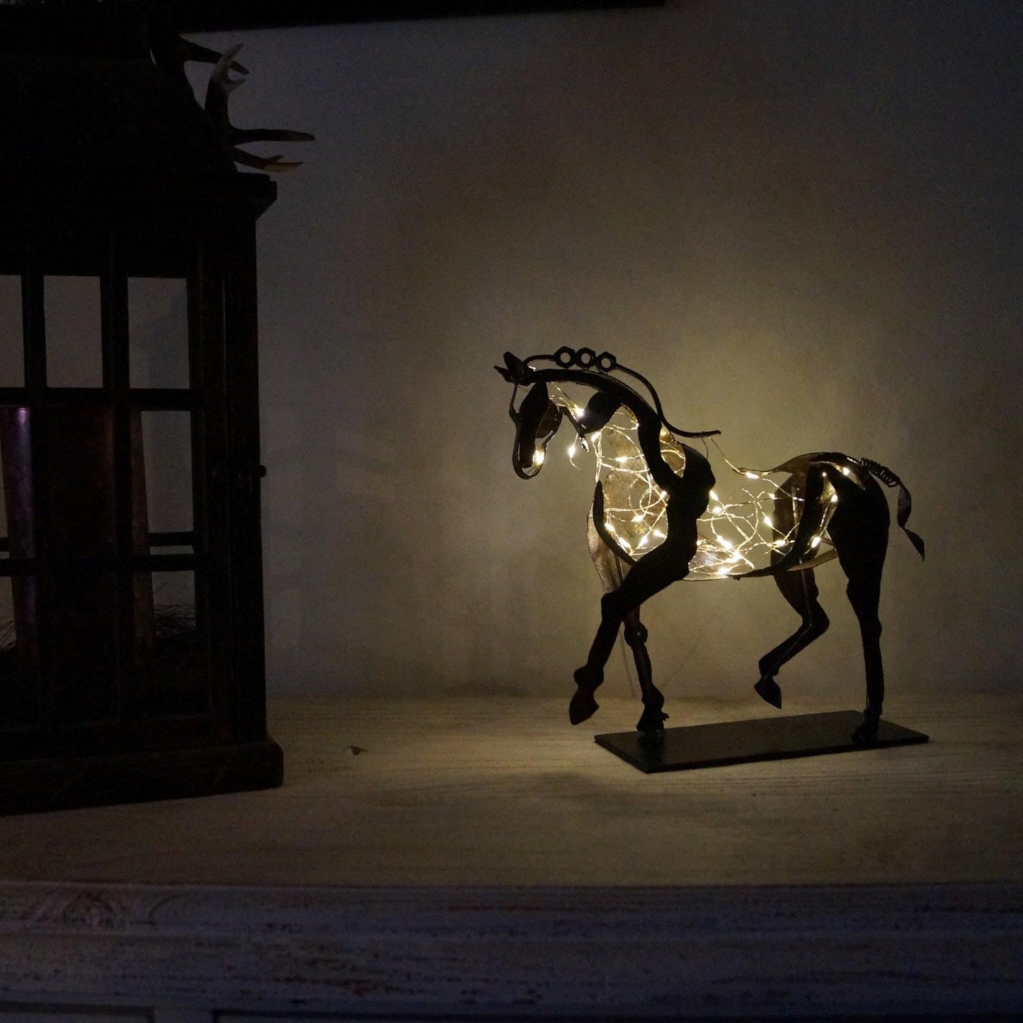Handmade Horse Figurine – Ferro-With lights-The Livary