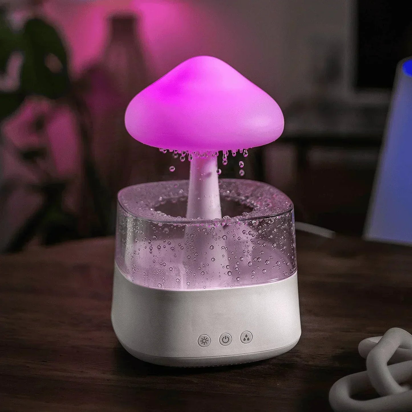 Humidifier with Night Light and Aromatherapy - AromaGlow-White-Nora Luxe