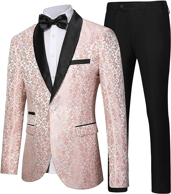 Luxury Men's Tuxedo - Leon-Pink-XS-Nora Luxe
