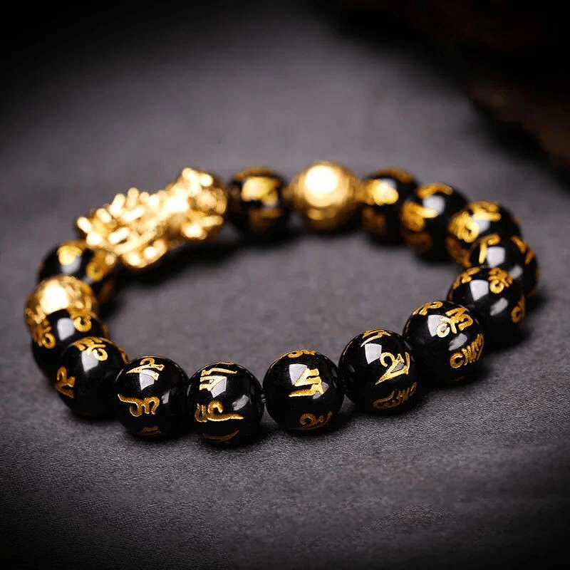 Pi Xiu Black Obsidian Bracelet - Kaelith-Nora Luxe
