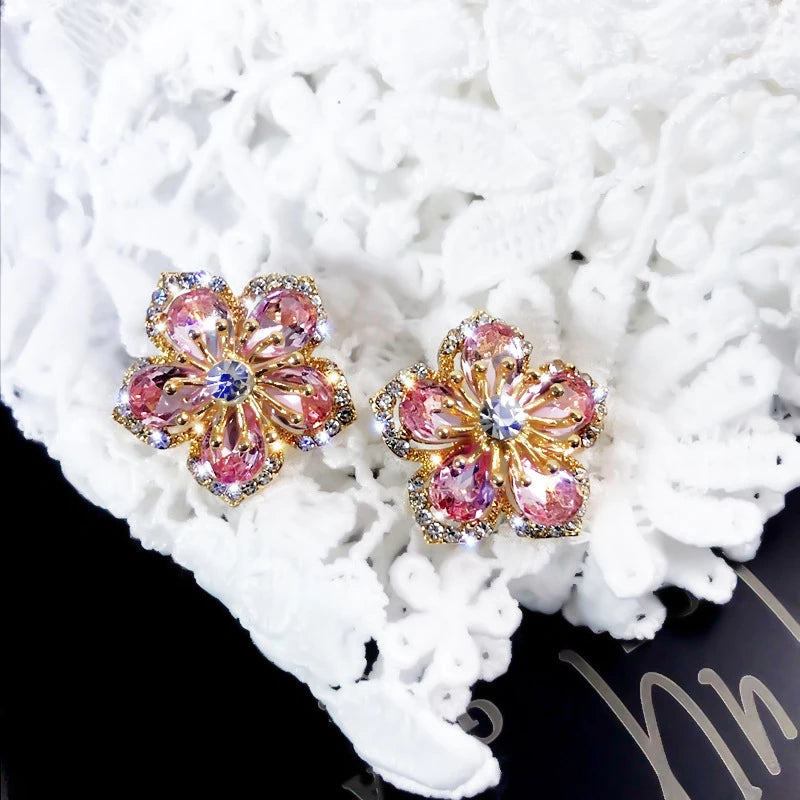 Sterling Zirconia Rainbow Earrings - Jasmin-Nora Luxe