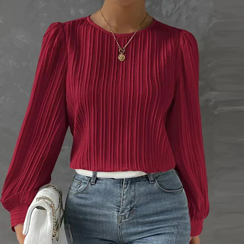 Stylish Comfortable Women's Sweater - Evelina-Red-S-Nora Luxe