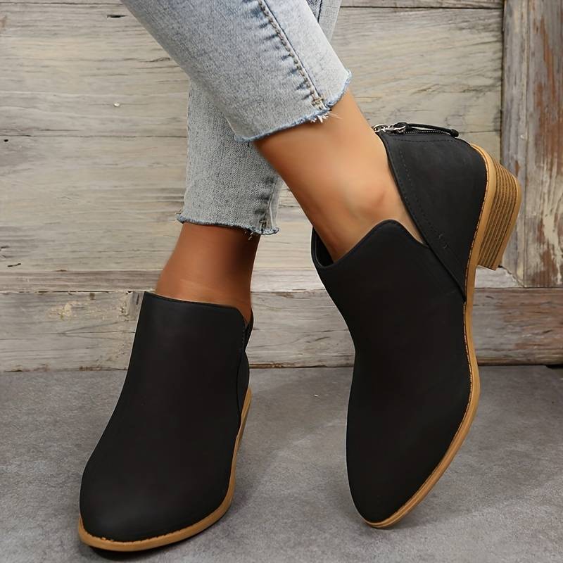 Trendy Ladies Ankle Boots - Iris-Black-4.5-Nora Luxe