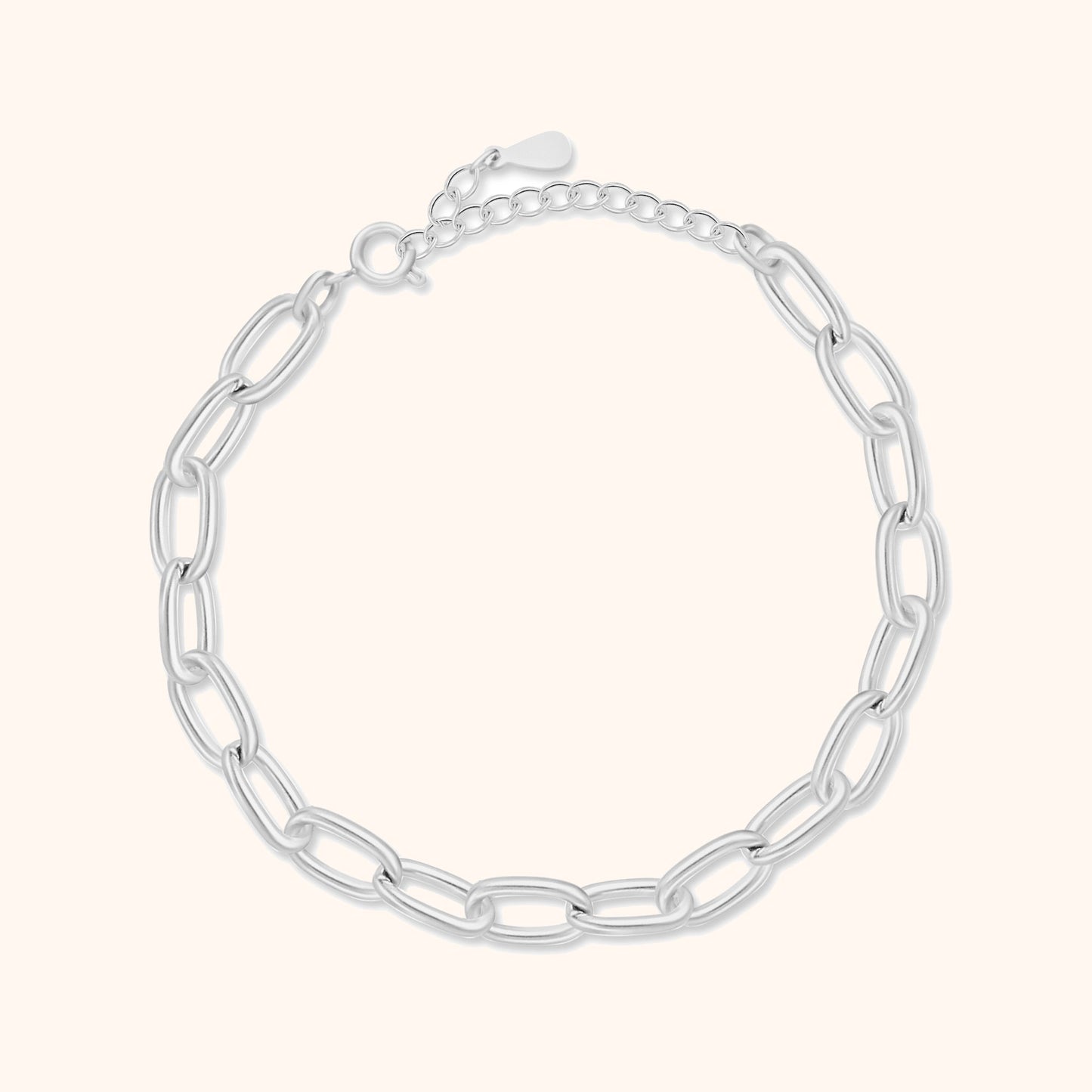 Trendy Link Bracelet - Lucia-Silver-Nora Luxe