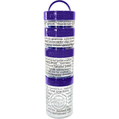 100-Calorie Snack Portion Control Containers - Stackable Set-Purple-Nora Luxe