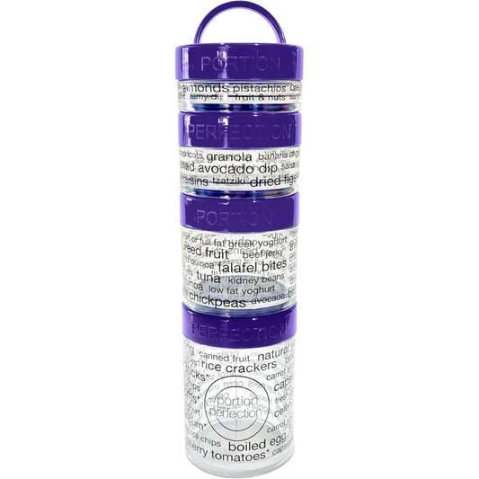 100-Calorie Snack Portion Control Containers - Stackable Set-Purple-Nora Luxe