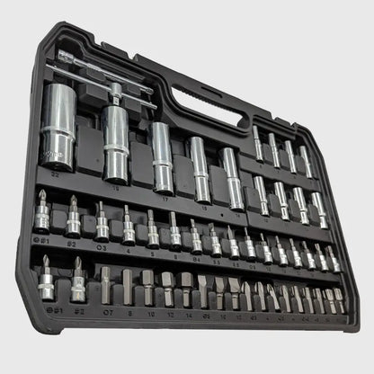 108-piece Chrome-Vanadium Socket Set – TorqueMaster-Nora Luxe
