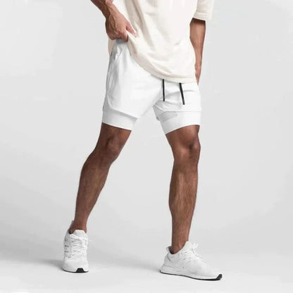 2-in-1 Men's Sports Shorts Breathable with Inner Shorts Training - Noah