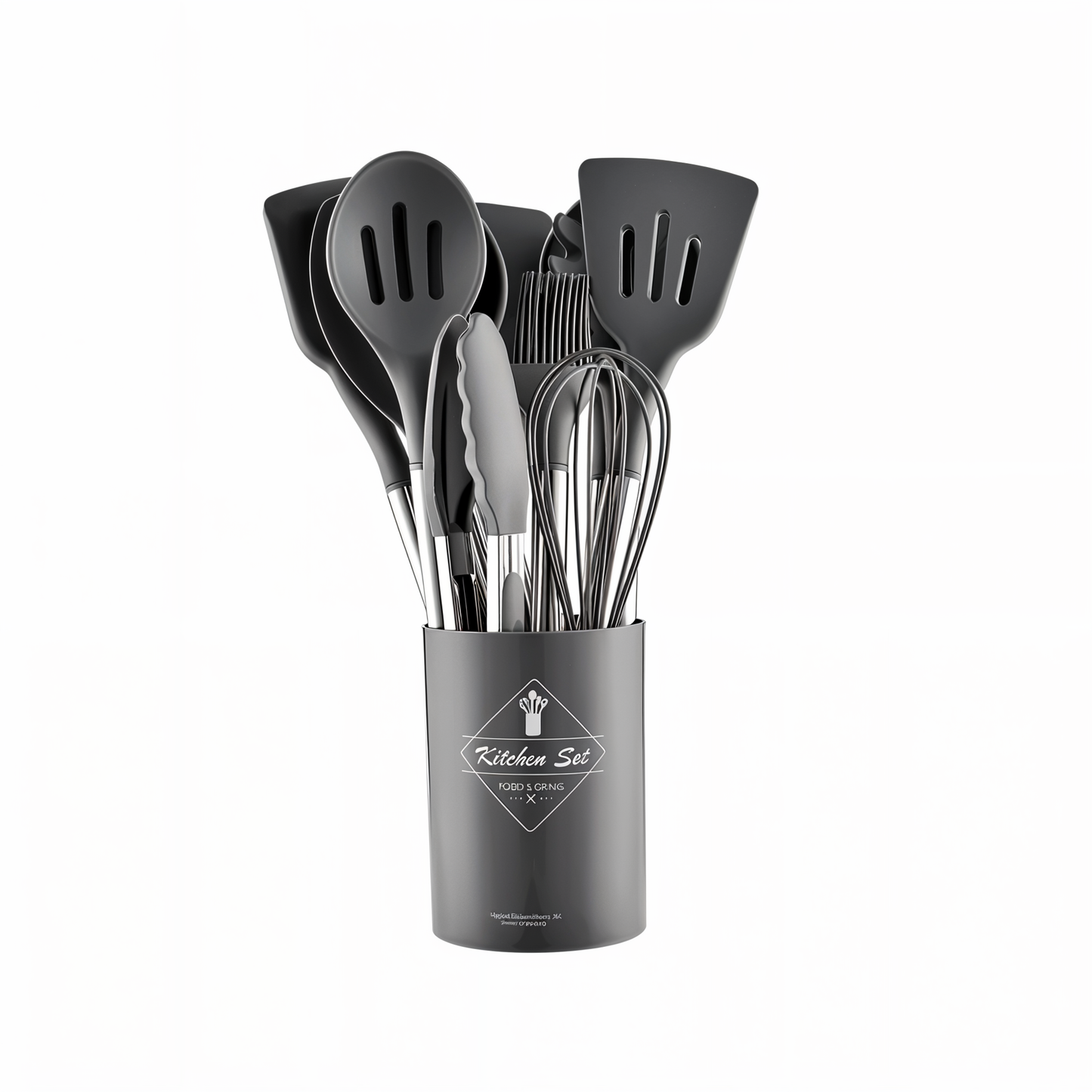 12-Piece Silicone Kitchen Utensil Set - Culinara Pro-Beige-Nora Luxe