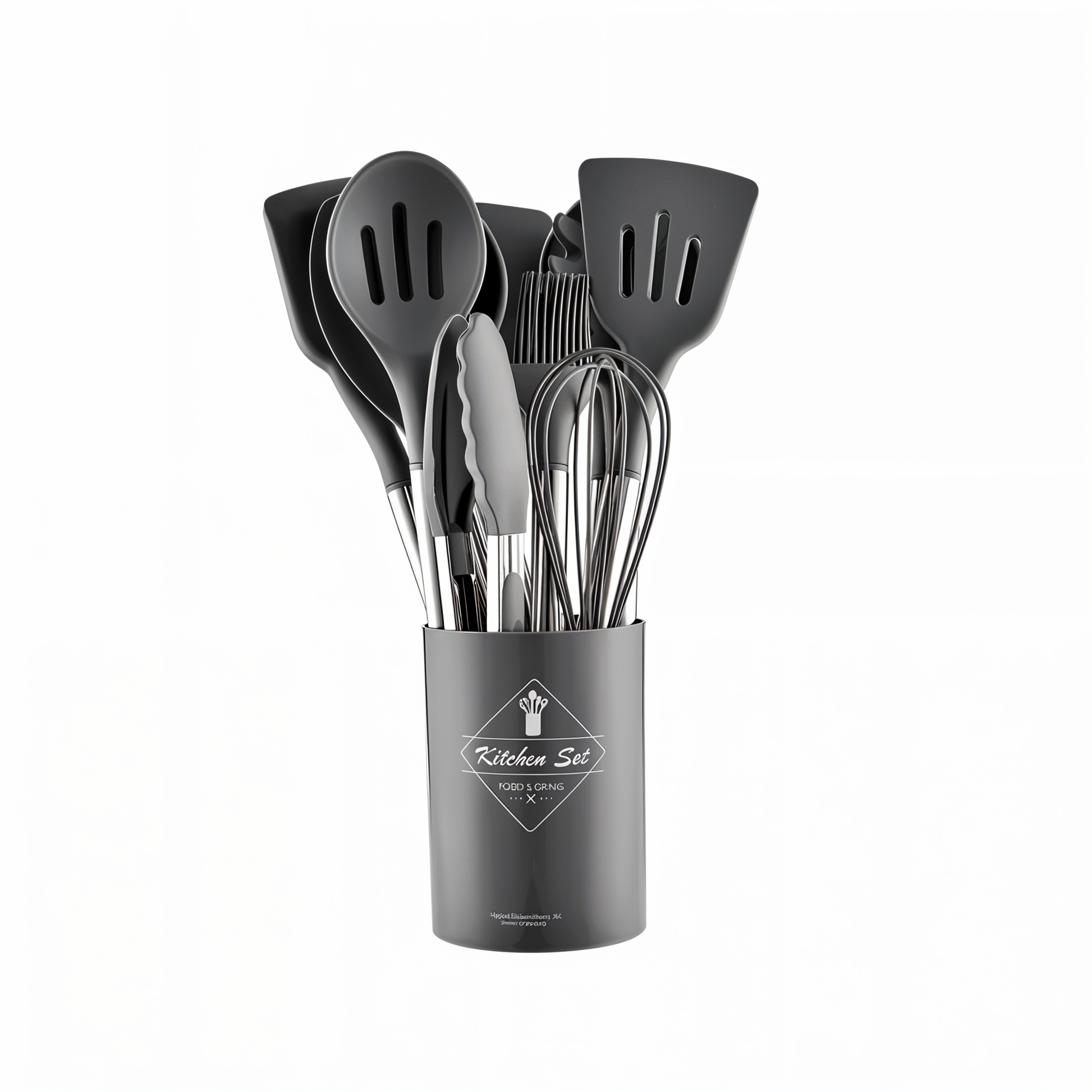12-Piece Silicone Kitchen Utensil Set - Culinara Pro-Beige-Nora Luxe
