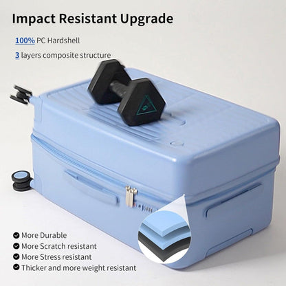 Airline-Approved 20" (50.8 cm) Carry-On Luggage with 3:7 Split & Triple-Layer PC Shell