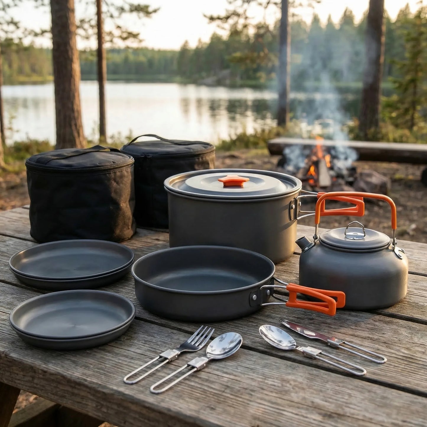 16-Piece Nesting Camping Cookware Set -  Camprova
