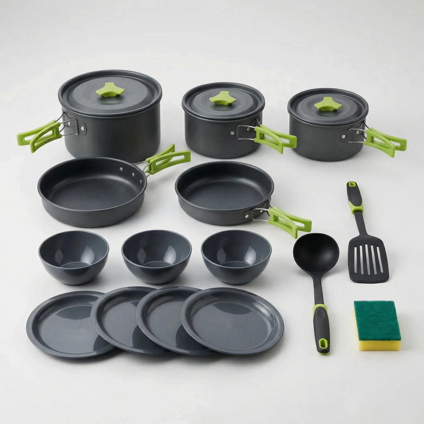 16-Piece Nesting Camping Cookware Set -  Camprova