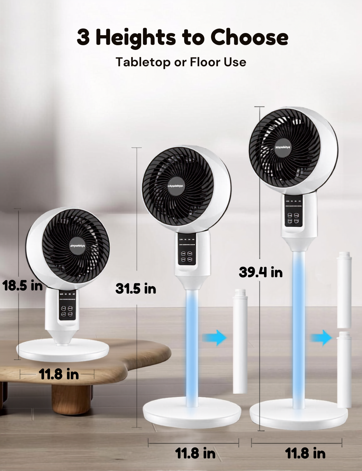 Flexible, modern room air circulator - Circuliq