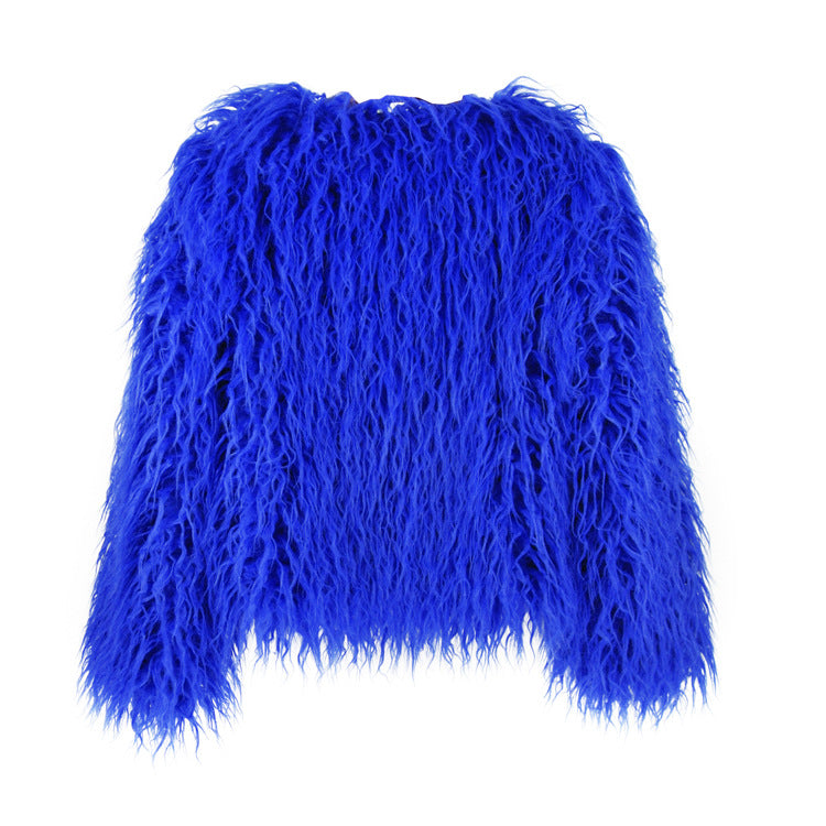 Elegant women's faux fur coat – Soraya
