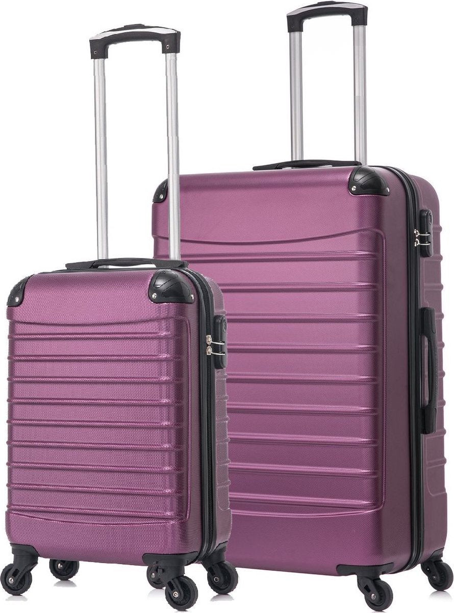 2-piece ABS luggage set – Ventura-Purple-Nora Luxe