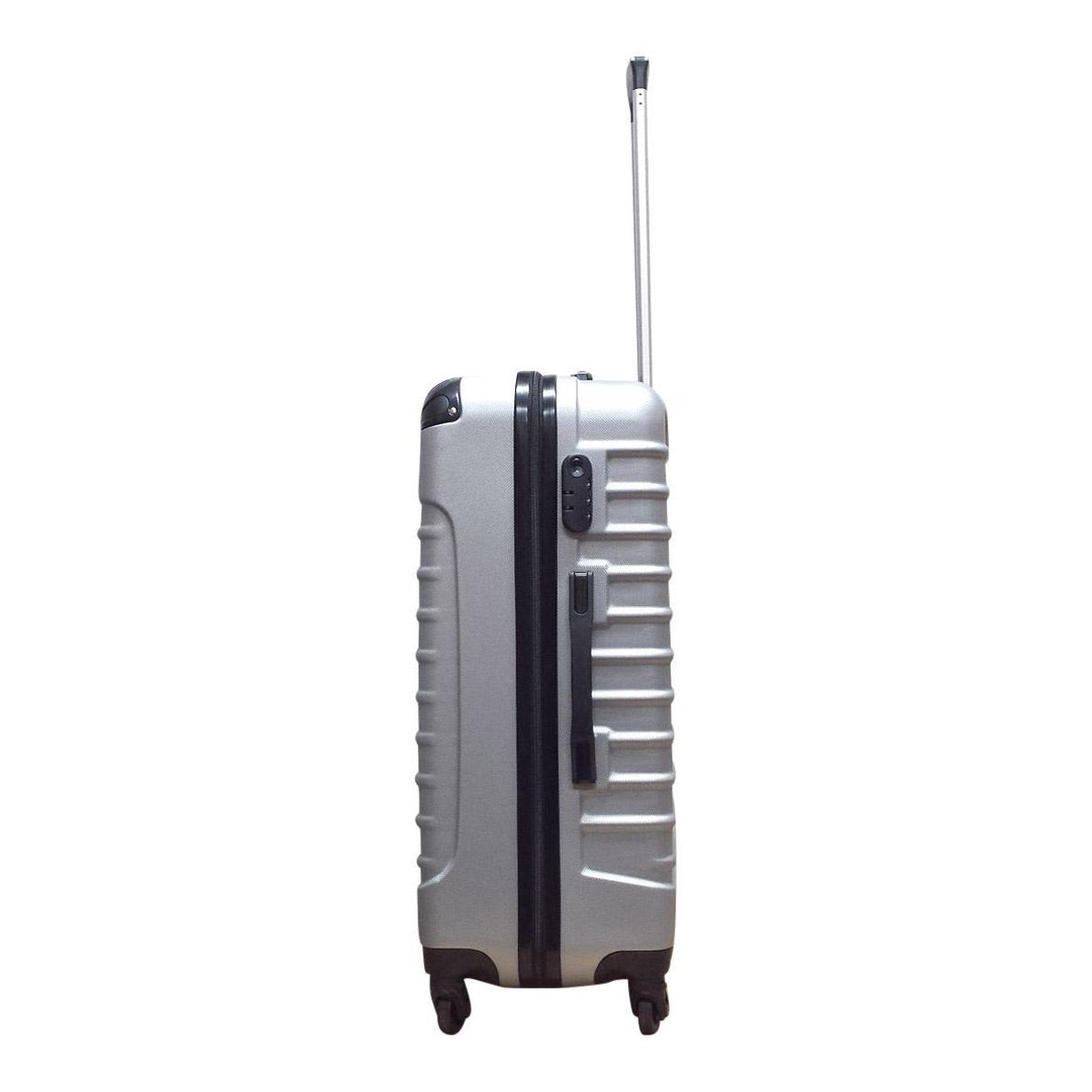 2-piece hard-shell suitcase set – Milano Silver-Nora Luxe