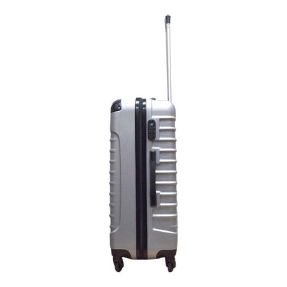2-piece hard-shell suitcase set – Milano Silver-Nora Luxe