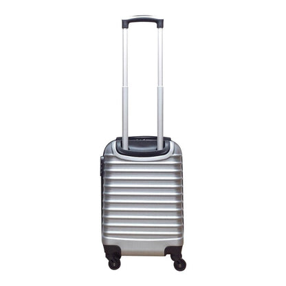 2-piece hard-shell suitcase set – Milano Silver-Nora Luxe