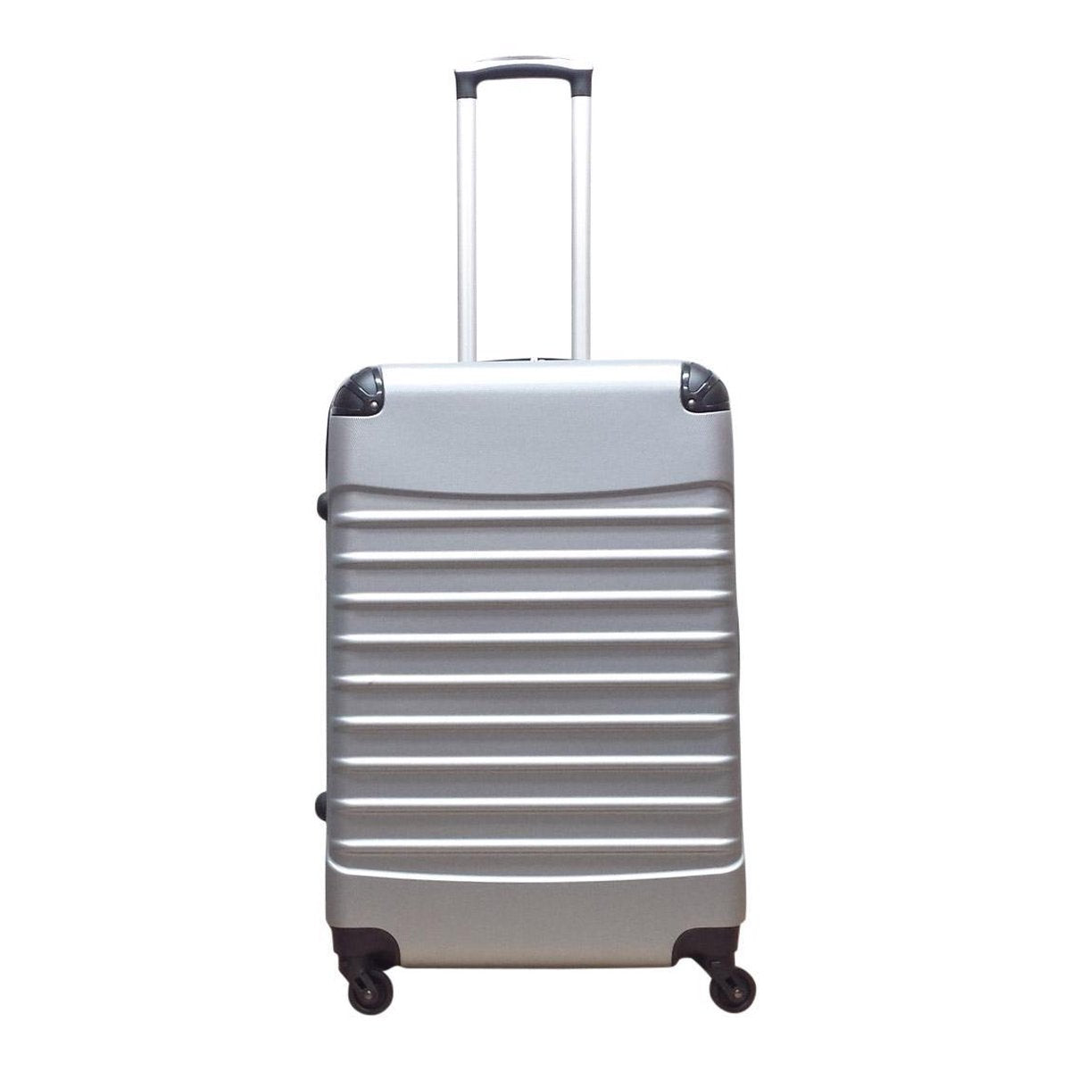 2-piece hard-shell suitcase set – Milano Silver-Nora Luxe