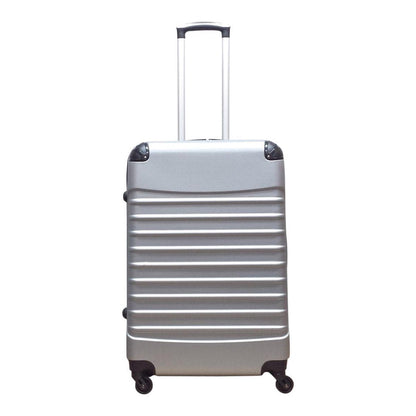 2-piece hard-shell suitcase set – Milano Silver-Nora Luxe