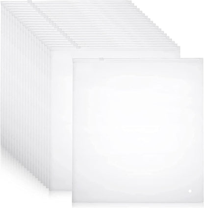 Multi-Purpose Frosted Zip Storage Bags – 20-Pack Plastic Garment Sleeves (Buy 2 Sets, Take 1 FREE)