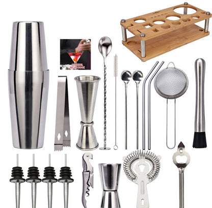 23-Piece Professional Bartender Set - ShakerPro-Nora Luxe