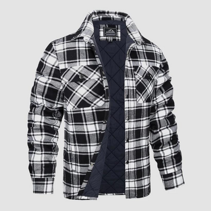 Men's checkered lumberjack jacket with warm lining – Magnus