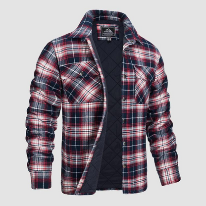 Men's checkered lumberjack jacket with warm lining – Magnus