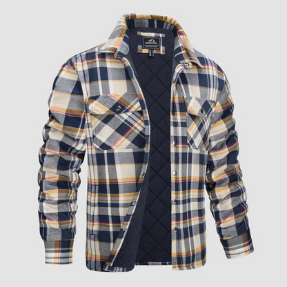 Men's checkered lumberjack jacket with warm lining – Magnus