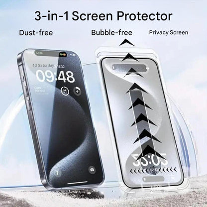 3-in-1 iPhone Screen Protector - iShield Privacy-iPhone 16-Nora Luxe