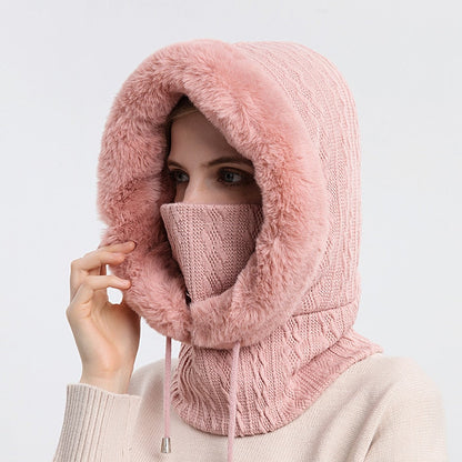 3-in-1 Winter Scarf and Hat for Women - Isabella-Pink-Nora Luxe