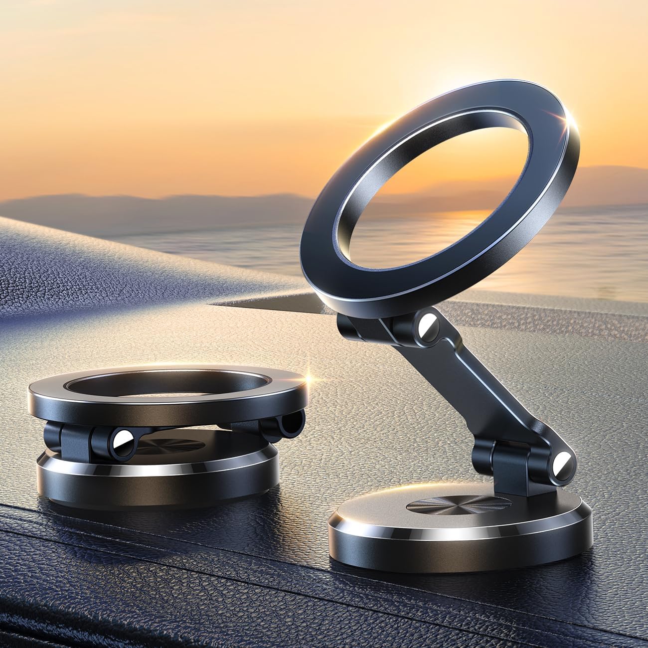 360° Foldable Magnetic Phone Holder for the Car - Strong & Adjustable-Nora Luxe
