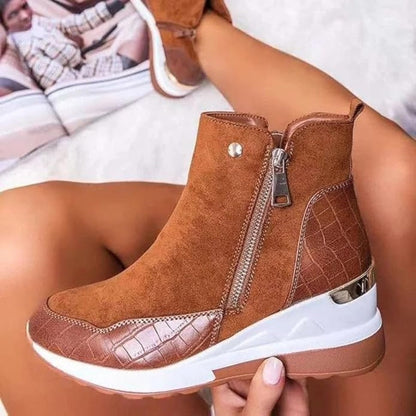 Orthopaedic Leather Ladies Ankle Boots - Emma