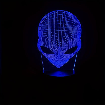 3D Alien Head LED Table Lamp with 7 Colours - Lunaris-The Livary