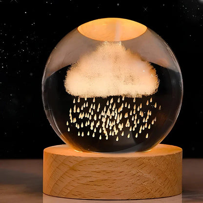 3D Engraved Crystal Sphere - Celestia-Milky Way-Nora Luxe