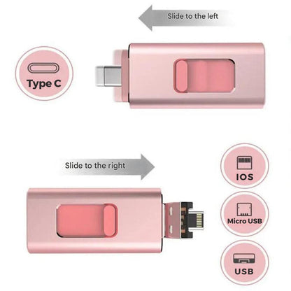 4-in-1 Flashdrive for Every Device - DataFlex-16GB-Silver-The Livary