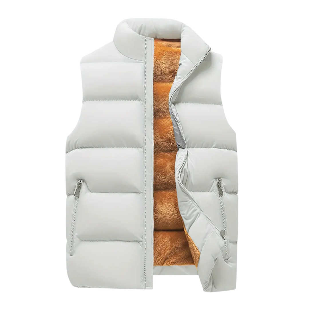 Men's thermal body warmer lined with stand-up collar – Arne
