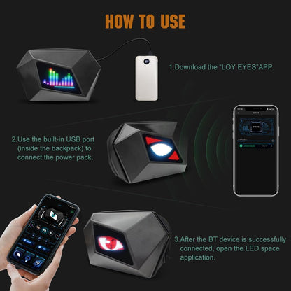 LED Motorcycle Crossbody Bag with Programmable Display – Nexora