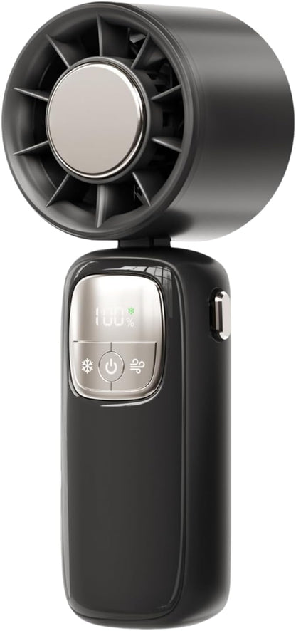 Portable Foldable Handheld Fan with LED Display 100 Speeds