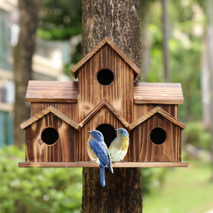 6 Cats Handmade Birdhouse - NestHaven-Nora Luxe