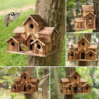 6 Cats Handmade Birdhouse - NestHaven-Nora Luxe